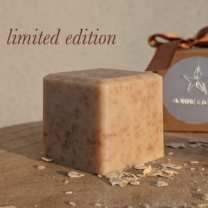 Premium Edition: 150g Irish Honey & Oat Milk Cube Soap (for sensitive skin - sweet, comforting, unscented)