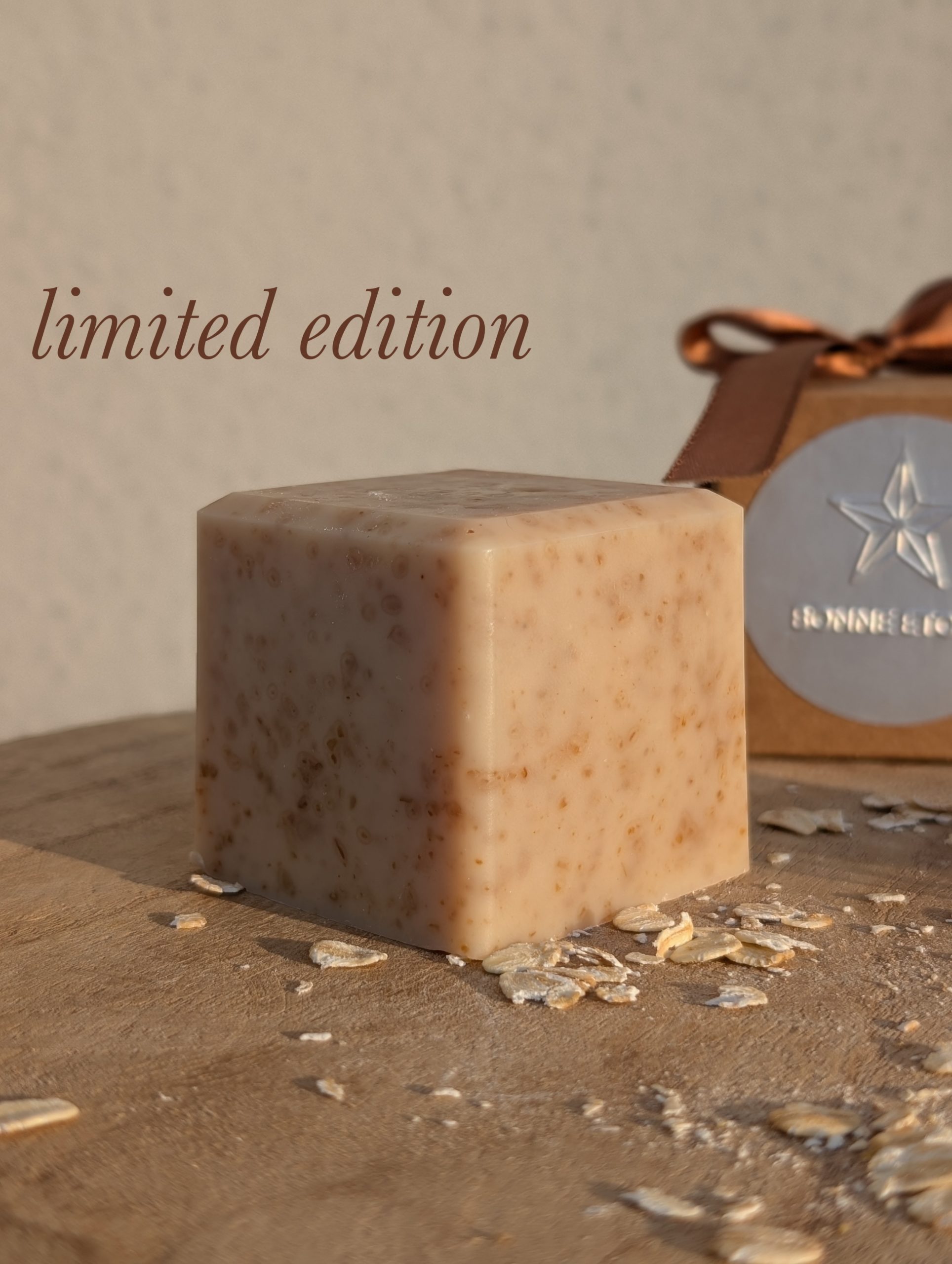 Premium Edition: 150g Irish Honey & Oat Milk Cube Soap (for sensitive skin - sweet, comforting, unscented)
